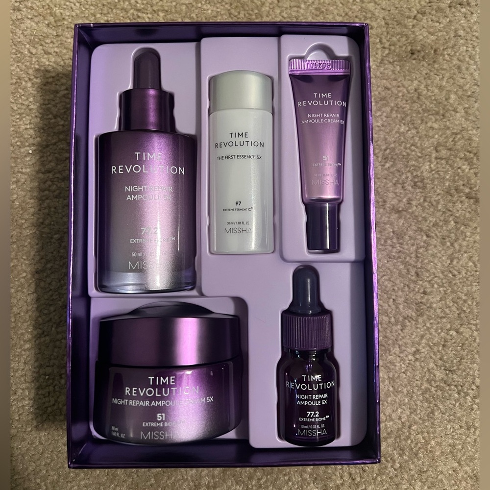 New Missha Time Revolution Night Repair Special Set 5 Products Skincare Beauty